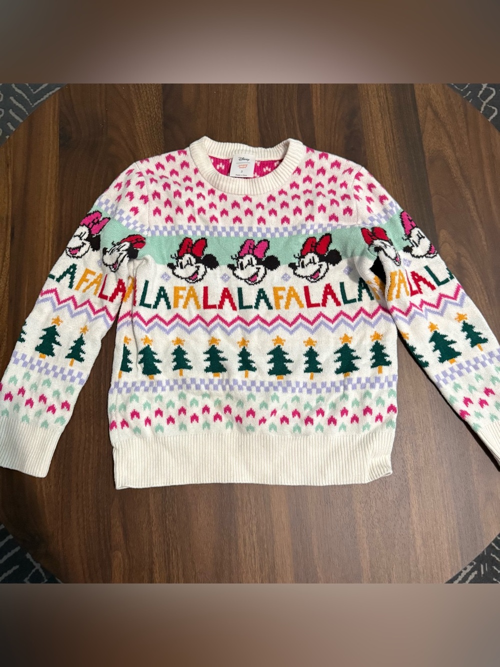 Girls Disney Minnie Mouse Christmas sweater